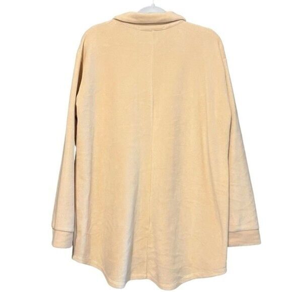 HYFVE Womens Jacket Long Sleeve Button Front Butter Yellow Fleece Cardigan Sz M - Picture 3 of 14